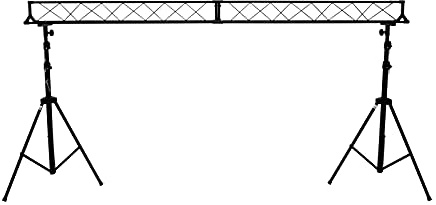 EUROLITE EU Show Stand | Einfaches Stativset bis 315 cm Höhe und 300 cm Breite, belastbar bis 60 kg