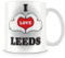 I Love Leeds Mug - Add Photo - Personalised Love-Heart Hands Design Gift