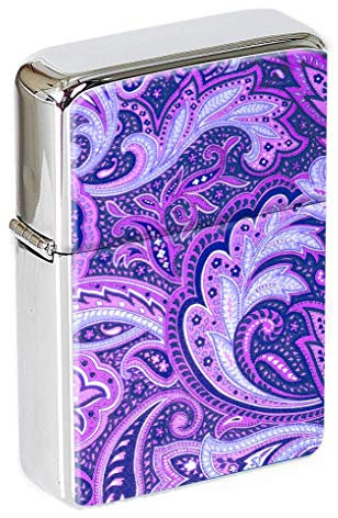 Paisley Motivo Viola a Portafoglio Top Accendino
