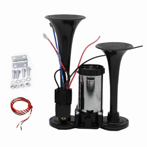YIYIDA Car Horn Wasserdichte Autohupe elektrische Hupe Runde Hupe 24V Car Electric Horn Armeegrün Staub hornlarge LKW Hupe Spezialhorn versiegelte Hupe für Autos Wohnmobile Vans Moto Boot LKW etc