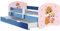 ACMA Kinderbett Jugendbett mit Einer Schublade und Matratze Blau mit Rausfallschutz Lattenrost II 140x70 160x80 180x80 (33 Miezekatzen, 160x80 + Bettkasten)