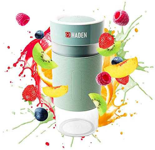 Haden Portable Blender – Electric Portable Smoothie & Shake Blender with Protective Sleeve 80W, 3c00ml Personal Blender - Sage Green