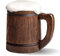 20 oz Handmade Root Beer Stein 600 ml - Flagon Metal Mugs with Handle Medevil - Wood Viking Renissance Thousand Beers Tankard Fantasy Ring Keg Mug - Vaso Cervecero Pirata Metal Wooden Cup