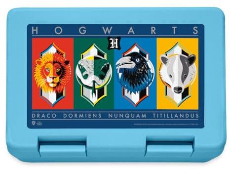 Spreadshirt Harry Potter Maisons Poudlard/Hogwarts Drapeaux Lunch Box, taille unique, bleu saphir