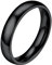 PROSTEEL Herren hochglanzpoliert Ring schwarz Größe 62 Hochzeit Verlobung Bandring 4mm breit Partnerring Trauring Finger Ring Modeschmuck Accessoire für Geburtstag