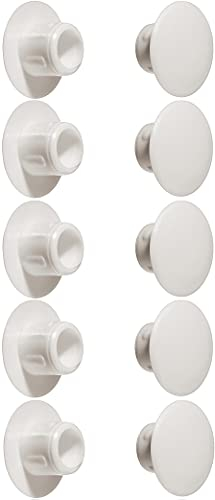cyclingcolors 10x Abdeckkappen Kunststoff Blindbohrung Stopfen Blindstopfen Abdeckung Möbel (Ø6mm/weiß RAL 9010)