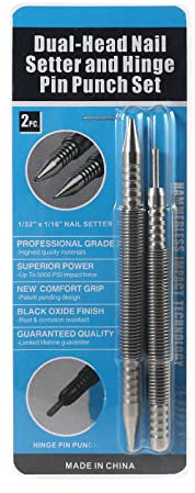 SUOYATE Nail Pullers,Portable Hinge Pin Remover Punch Set for Daily Home Maintenance Door Hinge Pin Punch Tool Mark Hard Metal Surfaces