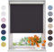Radeco® Verdunkelungsrollo 210 x 190 cm schwarz, Größen von 40 bis 240 Breite, ohne Bohren möglich, Rollo wandmontage, Rollo 210 cm breit, Fenster rollos für innen, rollos für Fenster