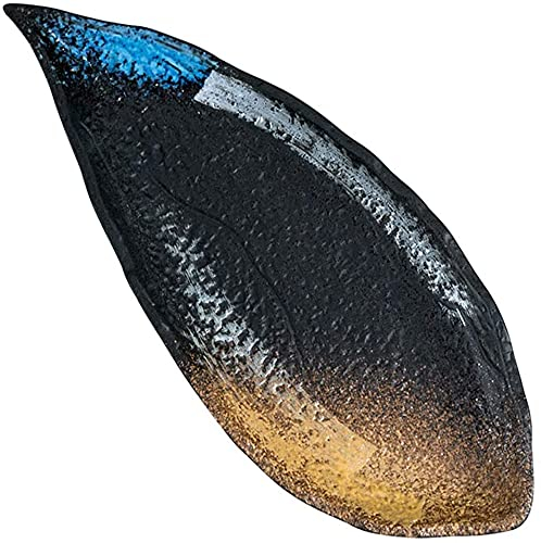 Plato de Cena Plato de cerámica Irregular con Personalidad Creativa Original Plato Hondo Plato de Pescado al Vapor hogar de Gran tamaño (Size : 13 Inches)