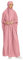 IMEKIS Damen Muslimischen Jilbab Kleid Islamischen Ramadan Gebetkleid mit Hijab Kapuze Abaya Kleid Einfarbig Lose Arabisch Khimar Kaftan Nahen Osten Dubai T?rkei in voller L?nge Robe Rosa