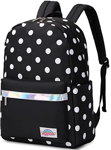 mygreen Rucksack Mädchen Kinderrucksack Schulrucksack Kinder - Grundschule Schultaschen Mädchen Vorschulrucksack Kindergartenrucksack Schulranzen Freizeit Schwarz