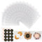 Bomtop 100pcs Sacchetti Cellophane Trasparente con Chiusura Adesiva et 108 Etichette, 10 x10 cm di Sacchetto per Caramella, Sacchetti di Regalo per Matrimonio Battesimo Comunione, Bustine di Partito