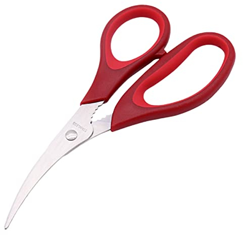 QUINTRA Ellbogen aus Edelstahl für den Hausgebrauch zum Abwischen von Muscheln Wolf Rechen Garten (Red, One Size)