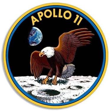 WildeBabsKLBT 11cm Hochwertiger Auto-Aufkleber Sticker Decal Autoaufkleber Aufkleber-Folie Wetterfest Apollo 11 Space F3537