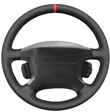 MEWANT Funda para volante de piel auténtica cosida a mano para Nissan Patrol GR V y61 Wagon 1997-2005, accesorios para volante