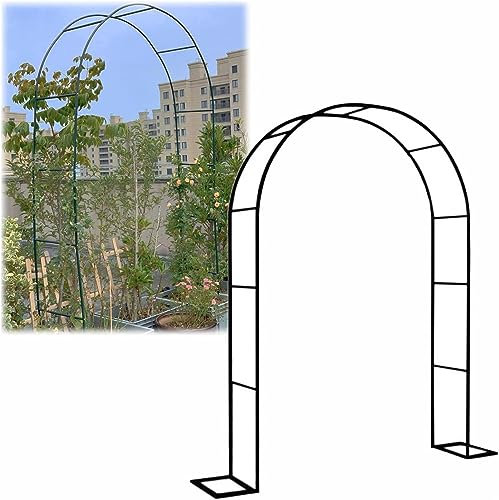 GueTTO Rosenbogen aus Metall Rankgitter Rosenhilfe,Wetterfest Gartenbogen Torbogen Rankhilfe Hochzeitsbogen,Breit 120cm 140cm 160cm 180cm 200cm 240cm 300cm 350cm,W350*H220cm