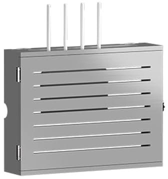 Yoeoefuo WLAN Box Router Kasten Cable Management Box Modisch Holz Set-Top-Box Drahtlose Aufbewahrungsbox Schwimmende Rack Wandregal Schwebend Wall Shelves (Color : Style 1, Size : 45Cm)