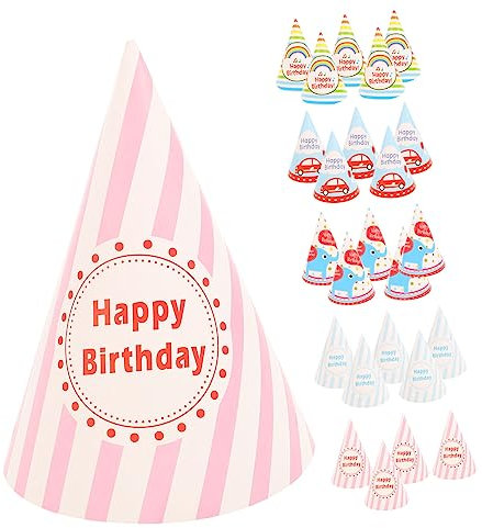 TOYANDONA 25stücke Geburtstags-partyhüte Kindergeburtstag Verstellbare Papierhüte Farbige Partyhüte Lustige Dekoration Für Unvergessliche Feiern Für Fotos Und Festliche Anlässe