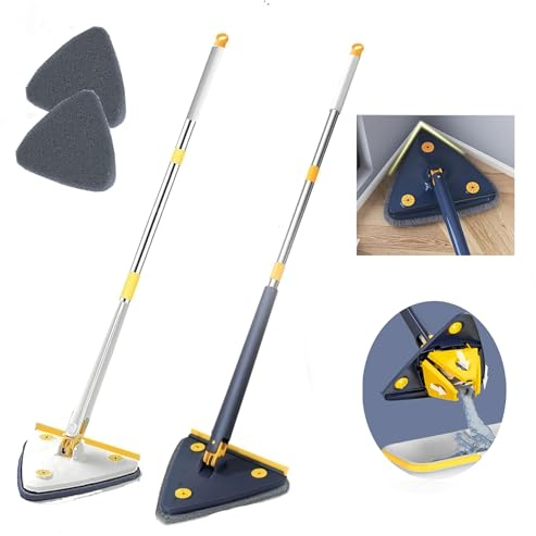 Hooha 5 in 1 fensterabzieher， Reiniger Abwassersammlung ，mit SpeichertankBezug Verstellbarer， Teleskop-Fensterwaschanlage，Verlängerungsstange,Für hohe Fenster (Blau, 130CM)