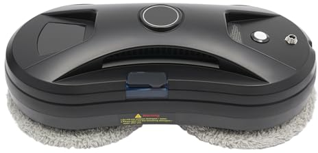 Donened - Fensterputzroboter, Elektrischer Fensterreiniger mit Fernbedienung, Wassersprühfunktion, Glasreinigungssroboter, 2800Pa Starke Saugkraft, Fensterreiniger, 10 Tücher (Schwarz)