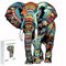 PASJO - Holzpuzzle Erwachsene mit Elefantmotiv 121 Teile 22x20 cm - Geschenkidee für Kinder - Holz Puzzle Elefant - Einzigartige Tierförmige Holz-Puzzle - Creative Jigsaw aus Holz für Erwachsene