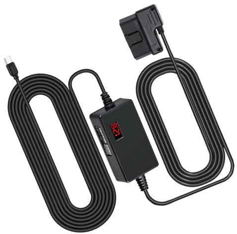 GMBYLBY Stromkabel mit Schaltertaste, USB/USB C auf Stromkabel für Dashing Kamera, 24-Stunden-Monitore, 12–24 V bis 5 V, 3 A