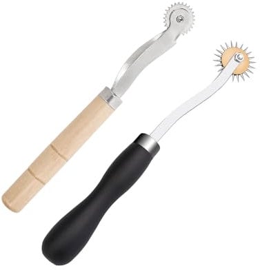 Tracing Wheel for Pattern Cutting,Fabric Cutter Wheel,Tracing Wheel Sewing Tools,Craft Sewing Wheel with Wooden Handle,Stitch Marker Tool Serrated Tracing Wheel for Tailoring Sewing Craft