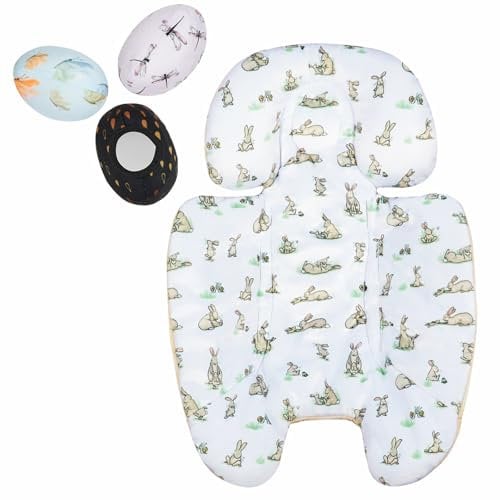 Mamaroo Newborn Insert and 3Pcs Mamaroo Replacement Toy Balls, Breathable Reversible Mamaroo Infant Insert Compatible with 4moms Mamaroo Baby Swing & RockaRoo, Head & Body Support, Machine Washable