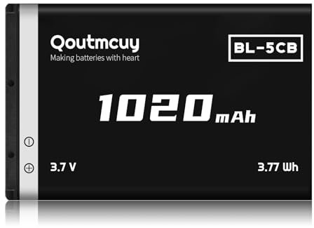 BL-5CB Akku,Ersatzakku für Nokia C1-01, C1-02, X2-05, 1616, 1800, 100, 101, 105, 106, 109 Akku kompatibel