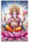 Buddhistisches Poster mit leuchtendem Bild von Ganesha, der auf Lotus-Teich sitzt, Marvel-Poster, dekorative Malerei, Leinwand, Wandposter für Schlafzimmer, Dekoration und Kunstdruck, moderne Familie,