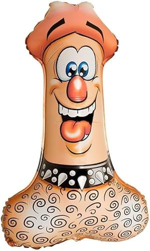 Pimmelkopf Ballon - XXL Willy Riesenballon für Luft und Helium 83x44x20cm als Geburtstagsgeschenk, Party-Deko oder Überraschung für die Freundin, ideal für den Jungesellenabschied Nr.13