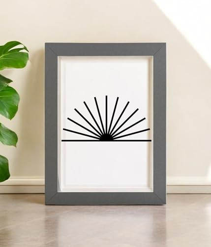 A4 Black Solid Wood Frame, A4 Picture Frame, A4 Photo Frames, A4 Poster Frame with Acrylic Glass, 21cm x 29.7cm Certificate Frame for Table Top and Wall Mounting, Black (Dark Grey)
