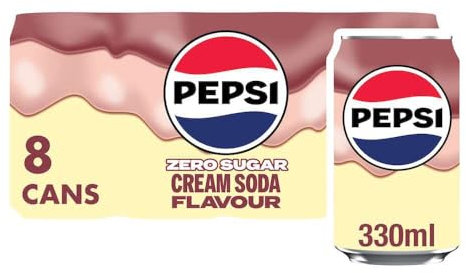 Pepsi Treats Cream Soda, 8 x 330ml