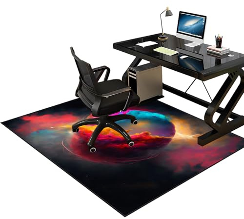 Tappetino Pavimenti per Parquet e Pavimenti Duri, Tappeto per Sedia Gaming, 80 x 100 cm Tappeto Sedia Ufficio, Protettivo Salvapavimento, Tappeto Sedia Gaming, Protezione per Moquette Multiuso