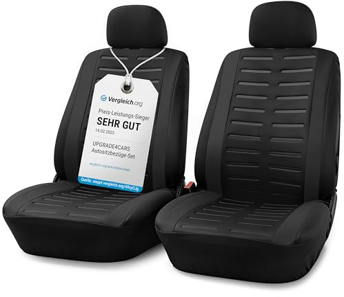Upgrade4cars Autositzbezüge Set Vordersitze Version 2026 Schwarz Universal