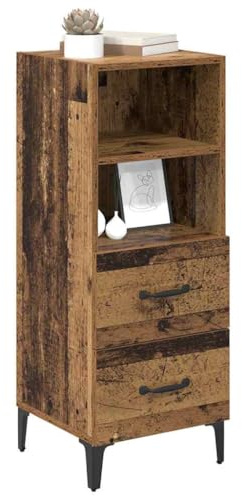 vidaXL Sideboard Old wood 34 x 34.5 x 90 cm Engineered wood, Modern Sideboard, Rectangular Storage Unit, Practical Living Room Organizer, Dining Essentials Holder for Compact Spaces