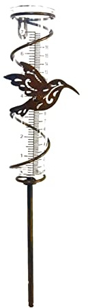 VlHpnpe Wetterbeständiger Metall-Regenmesser Messbecher für den Außenbereich, Zaundekoration, Regenwasser-Messbecher, Outdoor-Ornament, Flüssigkeitsbecher