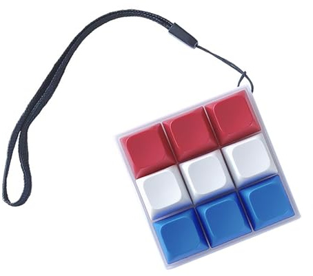 Gissroys Stressabbau Presse Mechanisches Spielzeug Schlüsselanhänger ABS Leuchtende Farben Kompakter Sensorischer Stressball Für Erwachsene Und Kinder 5000+ Klicks Langlebiges Clicker Press Spielzeug