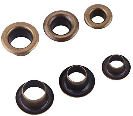 100 stücke Metall Ösen Kits Kleine Ösen mit Unterlegscheiben Verschluss für Lederhandwerk DIY Nähen (6mm)