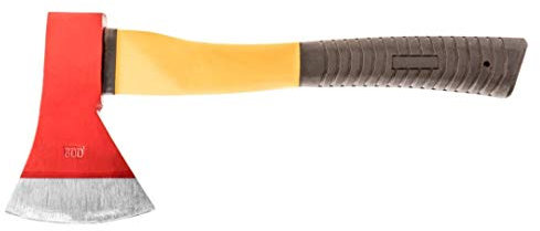 TOP TOOLS Axt aus Stahl mit Fiberglas Griff | 600-800-1000-1250 g | Fiberglasstiel Universalaxt Holzaxt Spaltbeil Spaltaxt Handbei | Beil Spaltbeil Camping | Kompakte Form