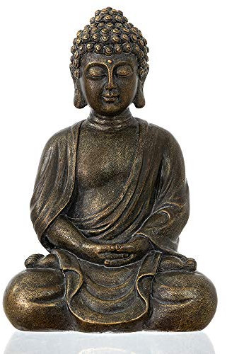 Dharma Emporium Buddha-Statue, antikes Finish, 20,3 cm, meditierend, sitzender Amitābha 8 Antik-Bronze-Patina
