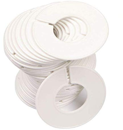 YianBestja Runde Kleiderbügel Teiler Kleidung Rack Größe Trenner Kleiderstange Größenfinder Kleiderständer für Kleiderschrank Bekleidungsgeschäft (50PCS Kleiderbügel Teiler)