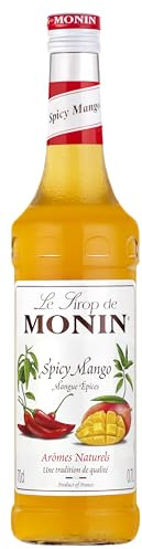 Monin Spicy Mango 70cl | Mango picante y afrutado para cócteles, cócteles sin alcohol, refrescos y postres, con ingredientes seleccionados