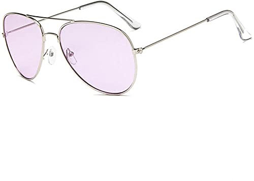 WQZYY&ASDCD Sonnenbrille Herren Damen Frauen Retro Classic Shades Auge Männer Metallrahmen Brille Anti-Uv-Brille-Light_Purple