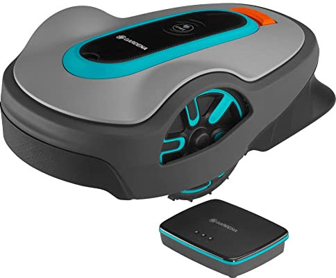 Gardena Robot cortacésped Smart SILENO Life 1500 m²: tecnología Lona AI, Control con aplicación, SensorControl, para Pendientes máx. 35 por ciento, Incl. Pasarela Inteligente, versión ES (19704-74)