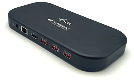 i-tec Thunderbolt 3 USB-C Dockingstation 2x4K mit Stromversorgung - 1x Thunderbolt 3, 1x HDMI, 2X USB-A 3.2 Gen1, 3X USB-A 3.2 Gen2, 1x GLAN, 1x SD, 1x MicroSD, Audio/Mic