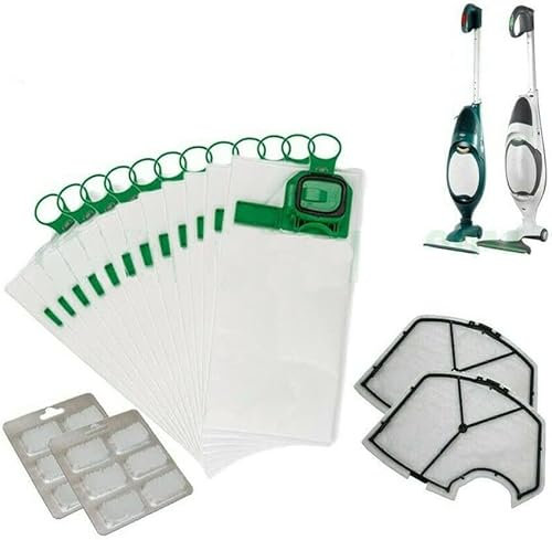 Mistericambio - Kit per folletto compatibile con VK140 VK150-12 Sacchetti aspirapolvere folletto - 12 profumi aspirapolvere e 2 griglie folletto compatibili - Accessori folletto