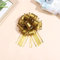 Chexin 6 Stück Große Geschenk Schleife mit Geschenkband, Ziehschleife ø 18cm, Geschenkschleife zum Basteln und Verpacken, Dekoschleifen für Hochzeit,Geburtstag & Weihnachten (Gold)