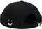 XYIYI Gesicht Schwarz Herren Dockermütze Brimless Hat Schädelkappe Arbeiter Matrosenmütze Gerollte Manschette Retro Beanie Mütze