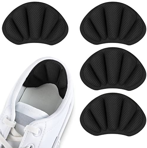 Flintronic 2 Paar Sneaker Reparatur Patch, Fersen Patch, Schuhe Ferse Reparatur Sneaker, Leder Fersenschutz, Fersenpolster Reparatur für die Meisten Arten, Schwarz